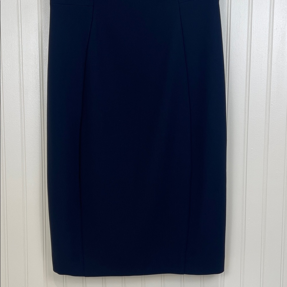 NWT Hobbs London Women’s Cait Cap Sleeve Sheath Navy Dress Size 8 - Picture 3 of 11